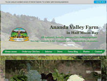 Tablet Screenshot of anandavalleyfarm.com